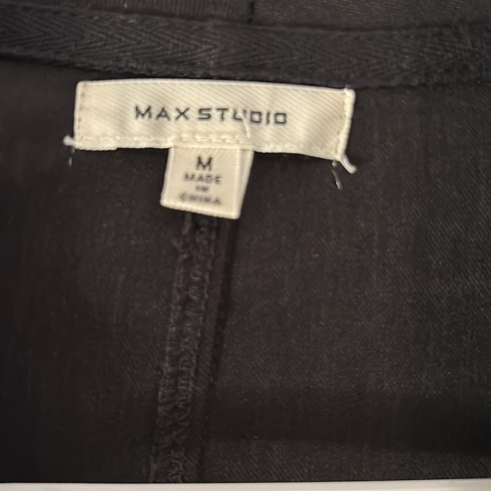 Max Studio Lightweight Black Jacket Size Medium - image 6